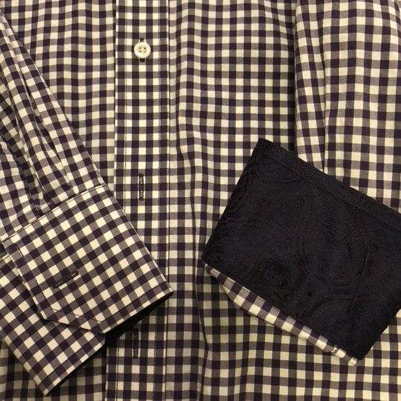 BRISTOL & BULL COTTON BUTTON UP SHIRT - Picture 3 of 9